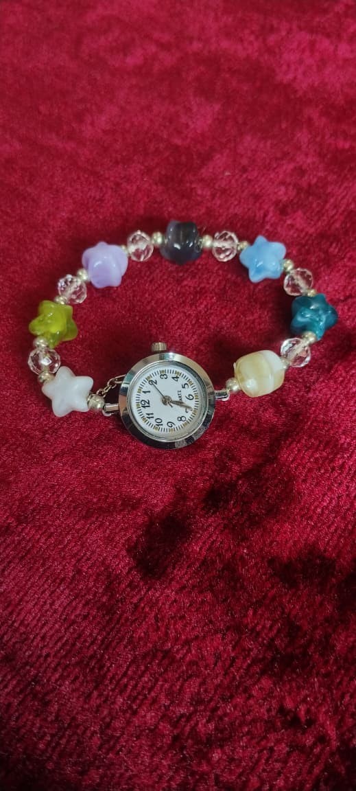 Colorful Beaded KIDS Wristwatch - AM01027RW