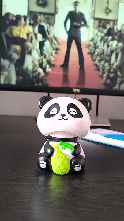 Panda Shaped Coin Bank SS00637RK) Cute panda design for saving coins